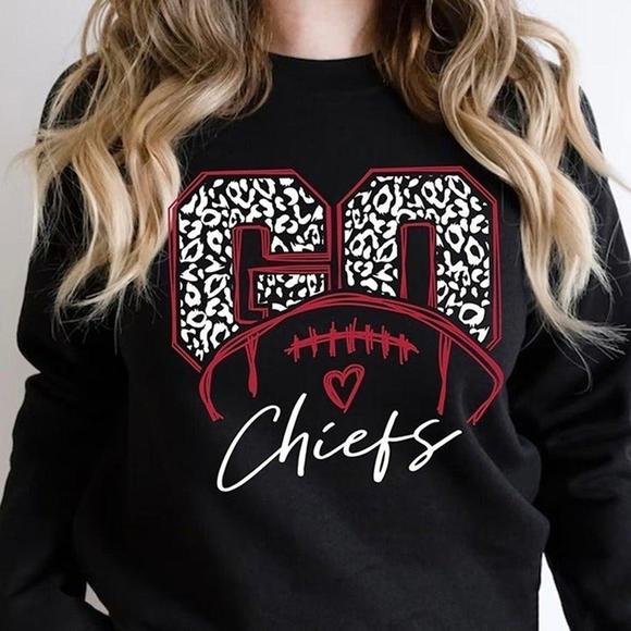 Kansas City Chiefs Fan Sweatshirts Go Chiefs Sweatshirt - Picture 1 of 4